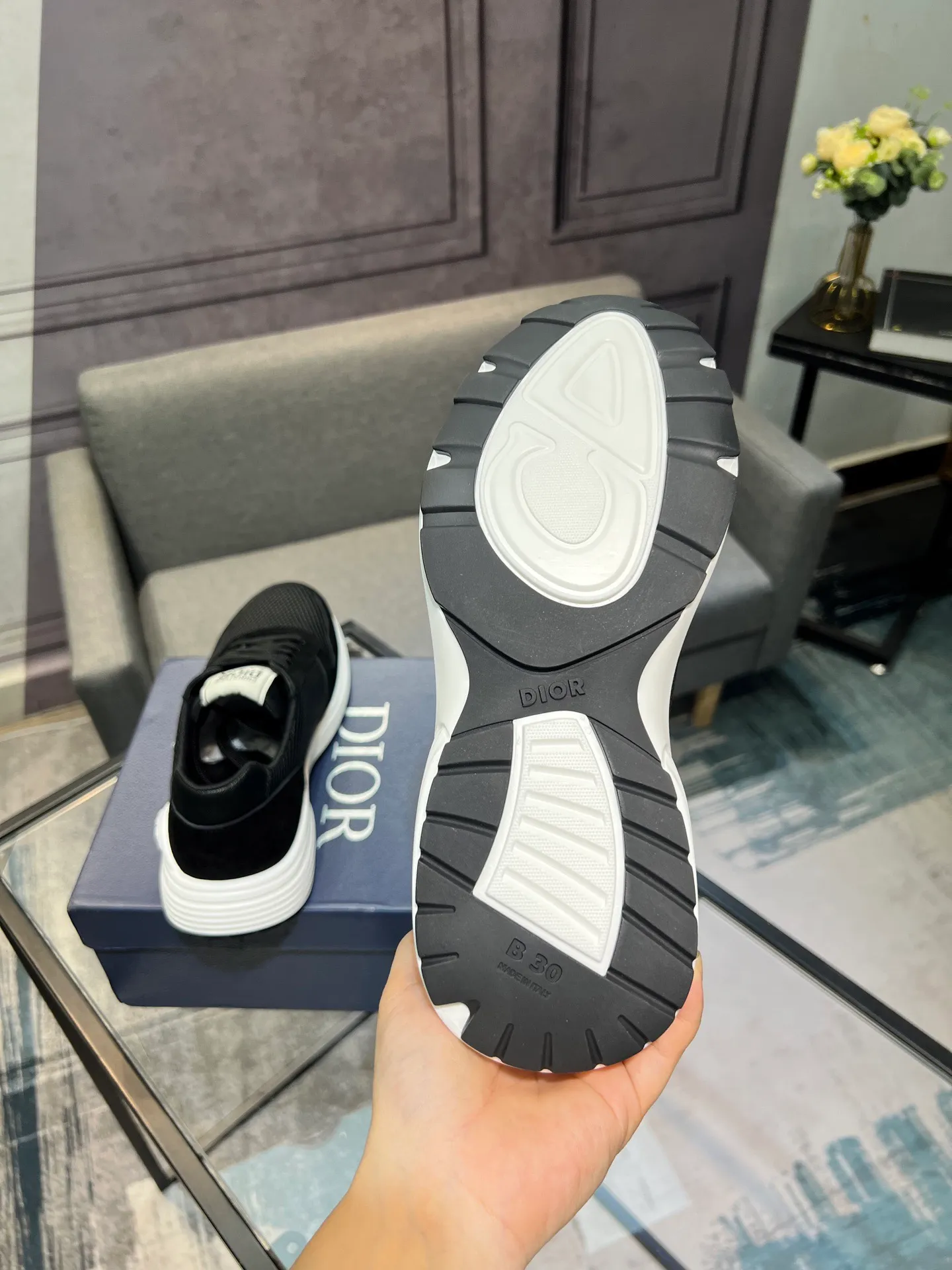 Men's shoes 💰420 [Dior] popular men's shoes, imported mesh splicing material, really inside. Original sole provided by the original factory, 38-45 (45 customized, non-refundable)